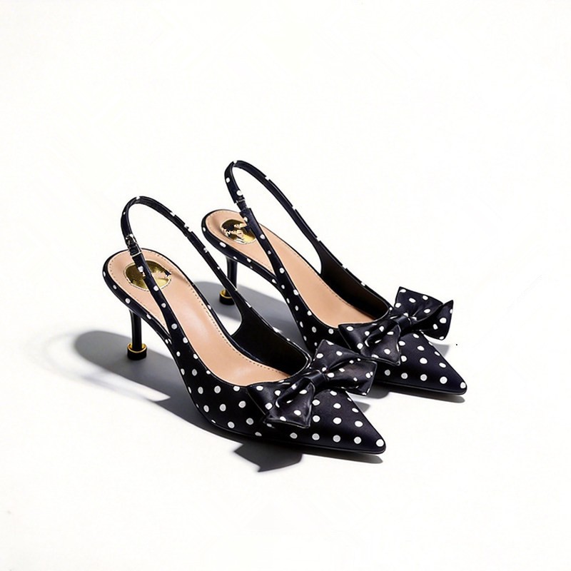 Sandales à talons hauts à pois - Kitten Heel Women avis et prix