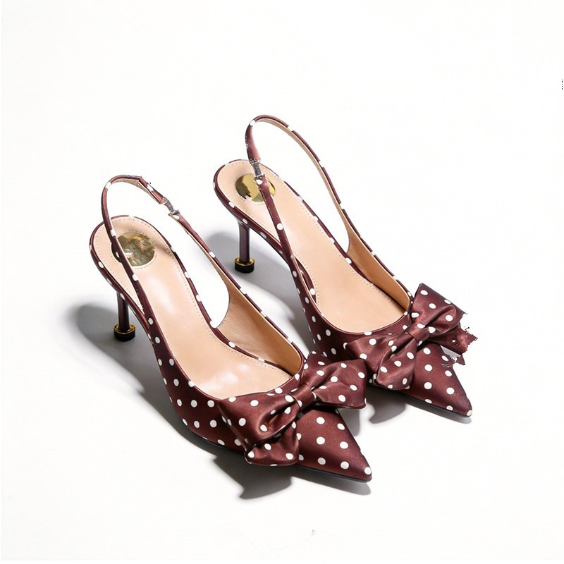 Sandales à talons hauts à pois - Kitten Heel Women avis et prix