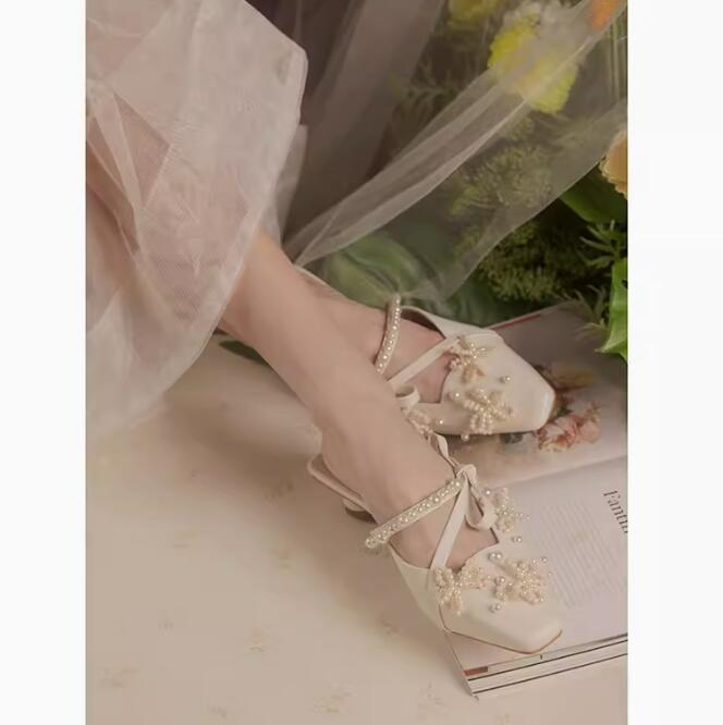 Perle perles arc sangle latéra - Kitten Heel Women avis et prix