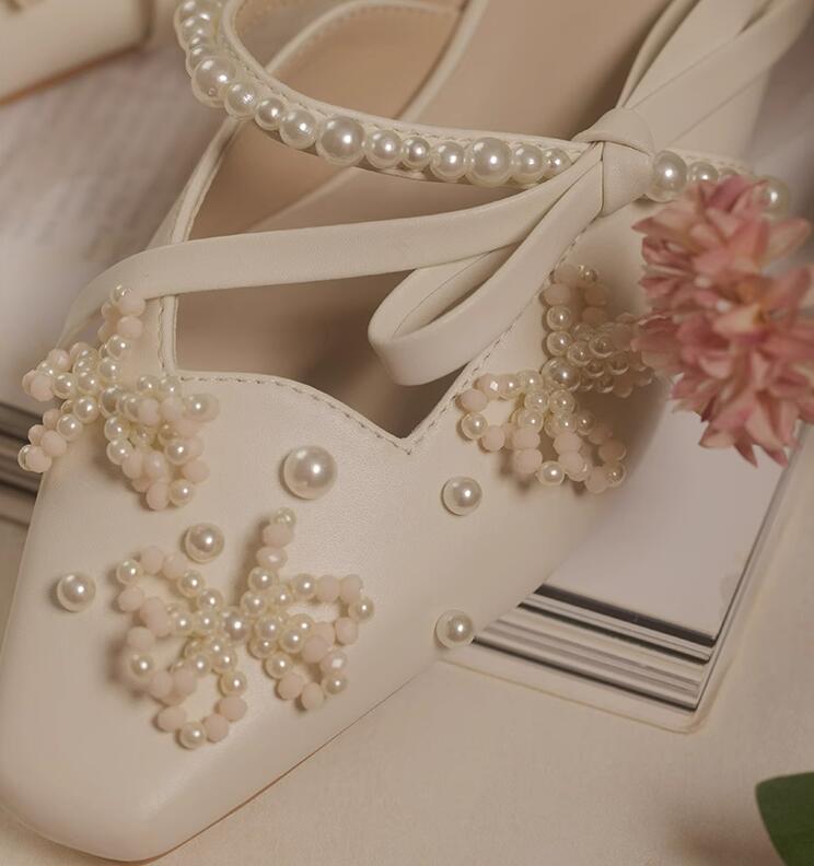 Perle perles arc sangle latéra - Kitten Heel Women avis et prix